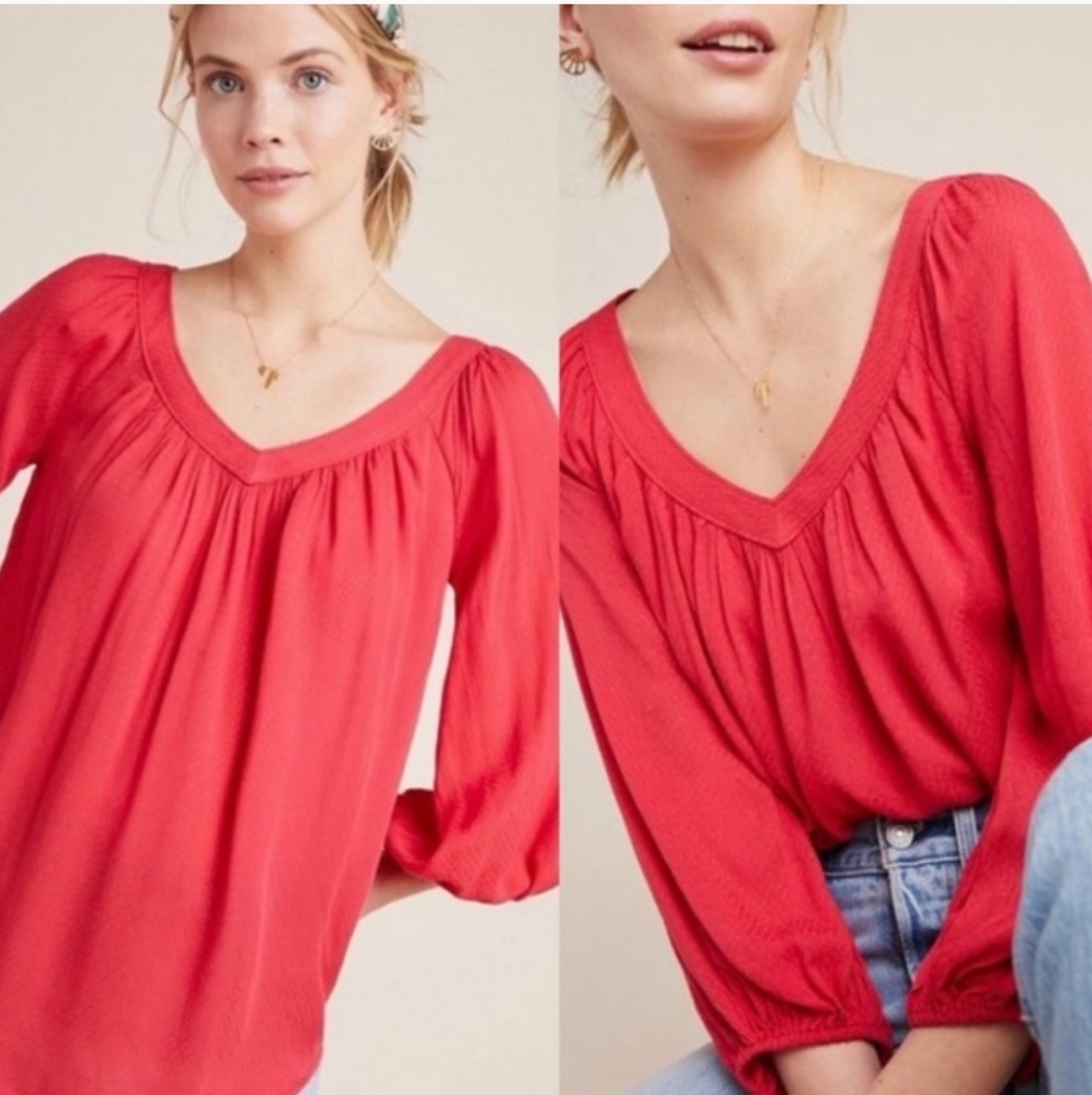 Diane Von Furstenberg V-neck Tiered Blouse